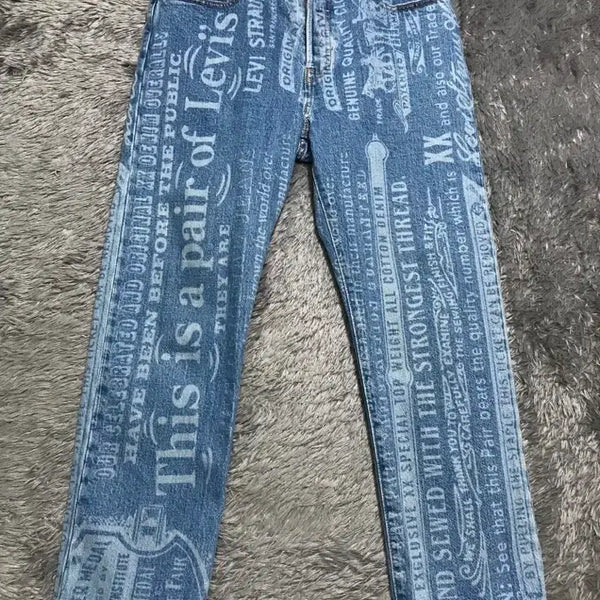 [BUNJANG] Levi's 501 Premium All-Logo Denim Jeans (Women's 28x26) / [[여성28x26, A급] 리바이스(LEVI'S) 프리미엄501 올로고 데님p360