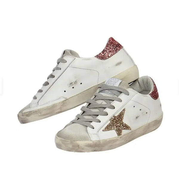 [BUNJANG] Golden Goose Superstar Sneakers Glitter White Gold Pink Tab / [240] 골든구스 슈퍼스타 글리터 화이트 골드 핑크탭 스니커즈
