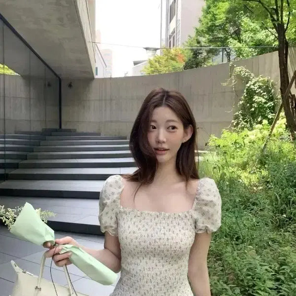 [BUNJANG] Jeny O Suzie Smocked Blouse Ivory S / 제니오 수지 스모크 블라우스 아이보리 s