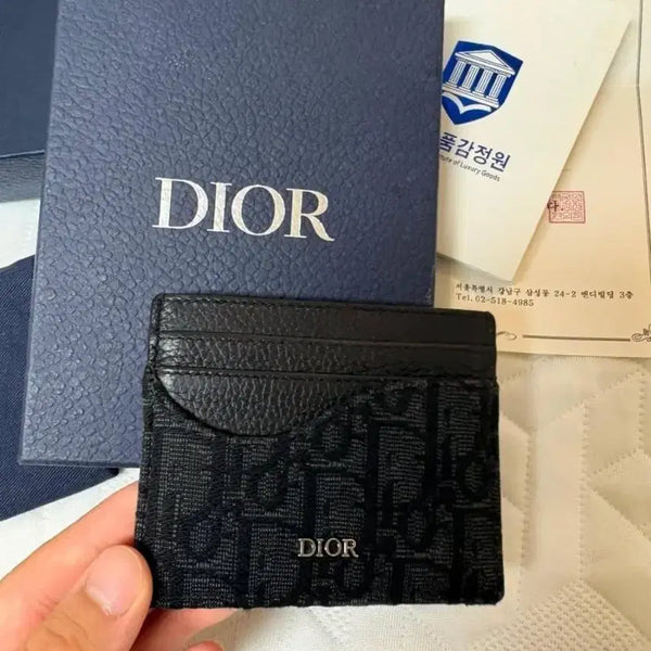 [BUNJANG] Dior Oblique Card Holder Black / 디올 오블리크 카드지갑 블랙