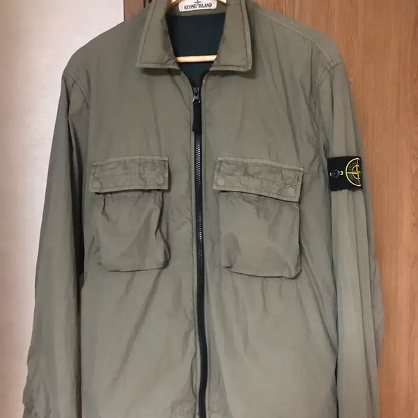 [BUNJANG] Stone Island Nylon Cotton Overshirt L / 스톤아일랜드 나일론 코튼 오버셔츠 L