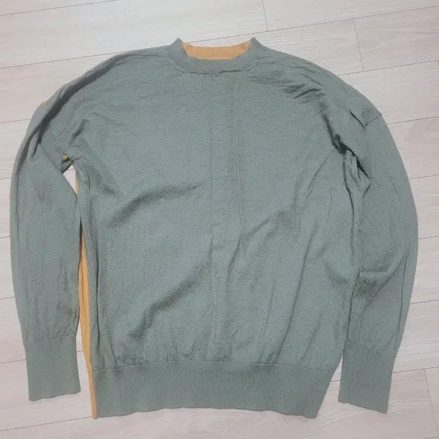[BUNJANG] Loewe Colorblock Knit Sweater / 로에베 그린/옐로우 배색 니트