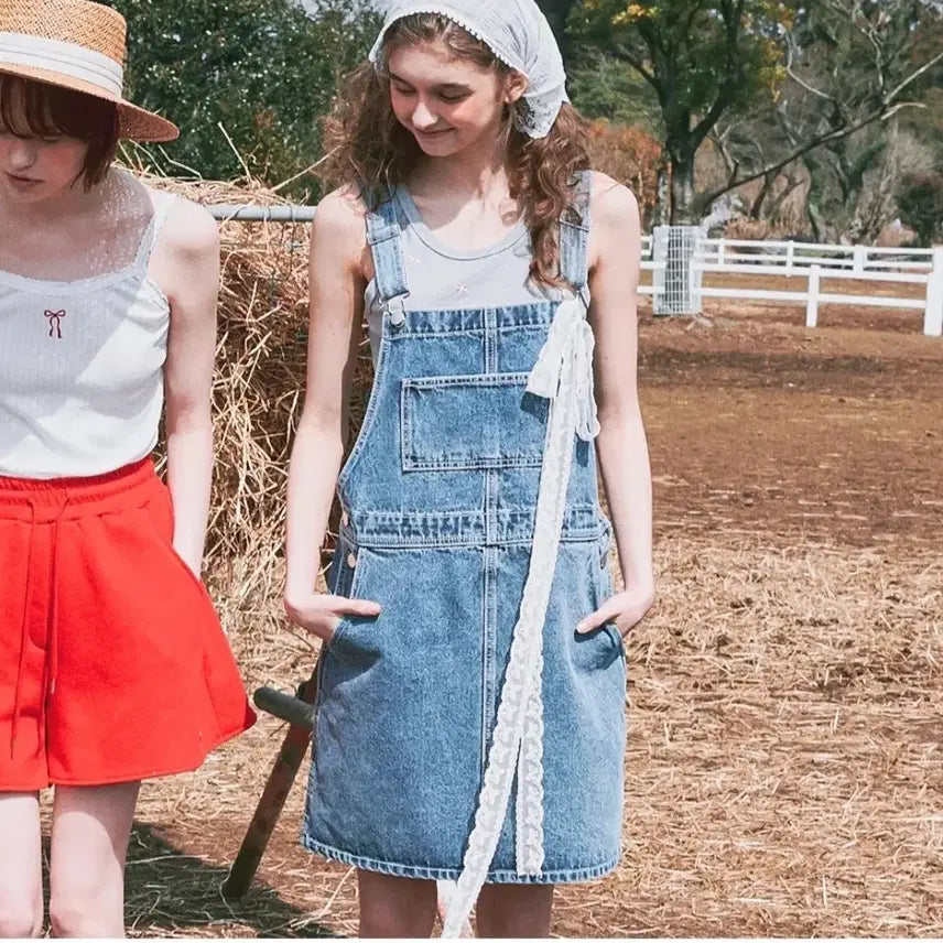 [BUNJANG] LonLon Overall Denim Dress / 론론 오버롤데님 원피스 판매합니다