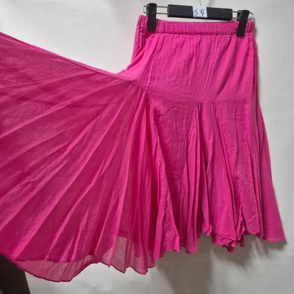 [BUNJANG] Hot Pink Flare Midi Skirt - Size S / 핫핑크 플레어 스커트 S