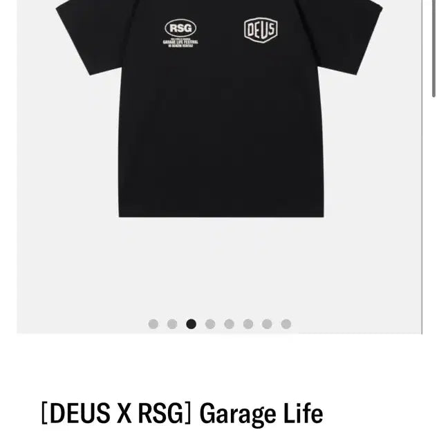[BUNJANG] Deus Ex Machina RSG Garage Life T-Shirt Black / 데우스 엑스 마키나 RSG 개러지 라이프 반팔티 블랙