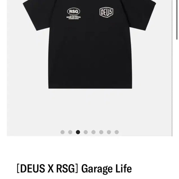 [BUNJANG] Deus Ex Machina RSG Garage Life T-Shirt Black / 데우스 엑스 마키나 RSG 개러지 라이프 반팔티 블랙