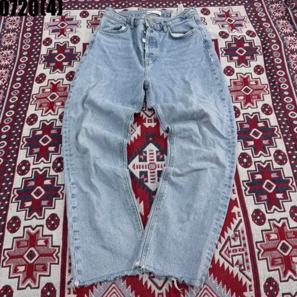 [BUNJANG] Zara Light Wash Cut-off Denim Jeans / 자라 연청바지 컷팅 청바지 0720