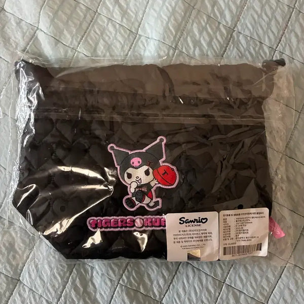 [BUNJANG] Kia Tigers x Kuromi Quilting Drawstring Pouch / 기아타이거즈 쿠로미 퀄팅 복조리 파우치