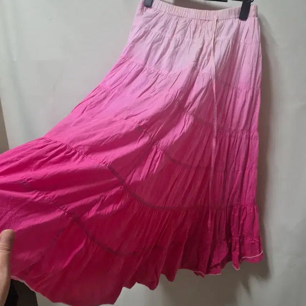 [BUNJANG] Gradient Long Skirt (Pink/Blue) - 26 Inch / 롱 스커트 핑크/블루 그라데이션 26인지
