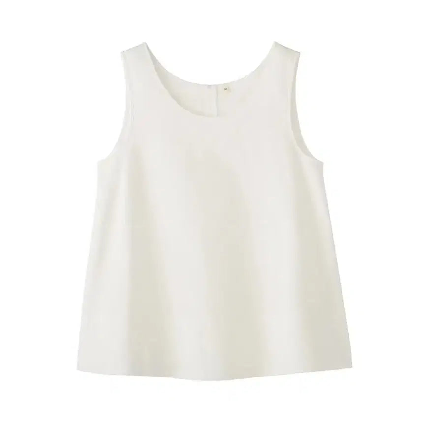 [BUNJANG] Muji Labo Sleeveless Blouse (Size S, Off-White) / 무인양품 라보 슬리브리스 블라우스 S
