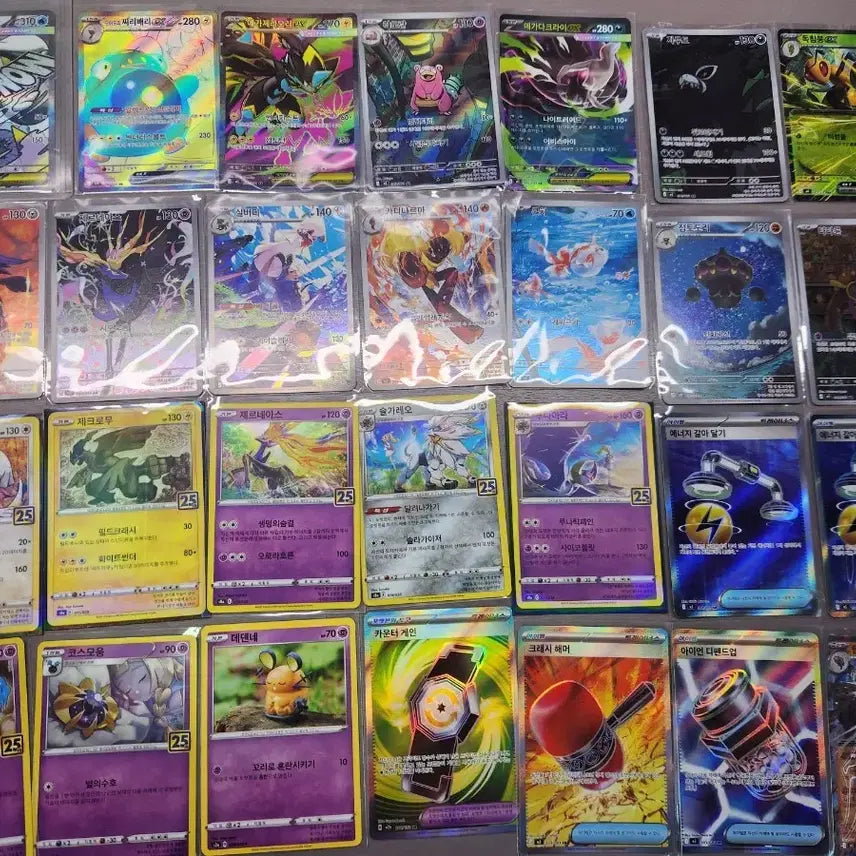 [BUNJANG] Pokemon Cards Bundle Set - Mega Charizard SR, Mega Blaziken SR, Mega Rayquaza SR, Gengar AR, Other AR, 25th Anniversary Zekrom, Lugia, Xerneas, Solgaleo, Lunala, RR, SR Items / 메가 눈여야 ma, 모야모의 찌리배리 sr, 메가제라오라 sr, 야도란 ar 그 외 ar, 25주년 제크로무, 루기아, 제