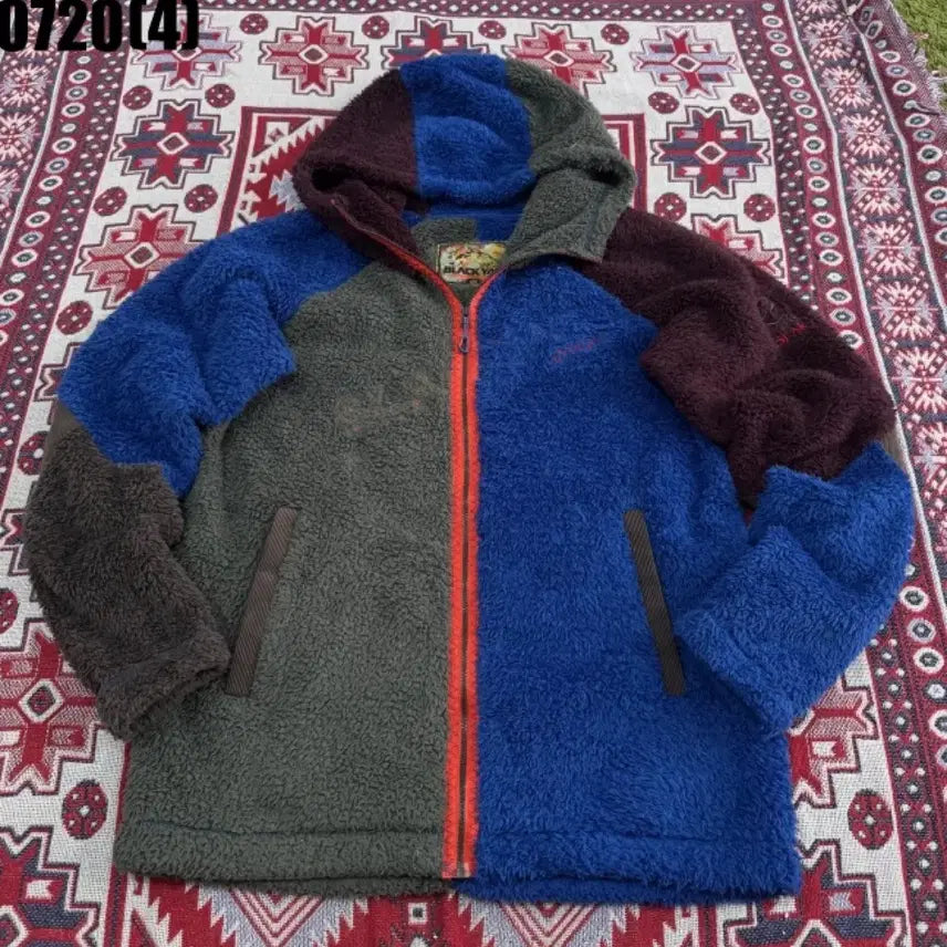 [BUNJANG] Black Yak Fleece Hooded Zip-Up Multi-Color / 블랙야크 플리스 후드 집업 멀티컬러 0720