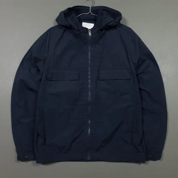 [BUNJANG] Beanpole 24SS Casual Pocket Hooded Jumper Nylon Windbreaker Jacket Navy / 100) 빈폴 신형 24ss 캐주얼 포켓 후드 점퍼 나일론 바람막이 자켓 네이비