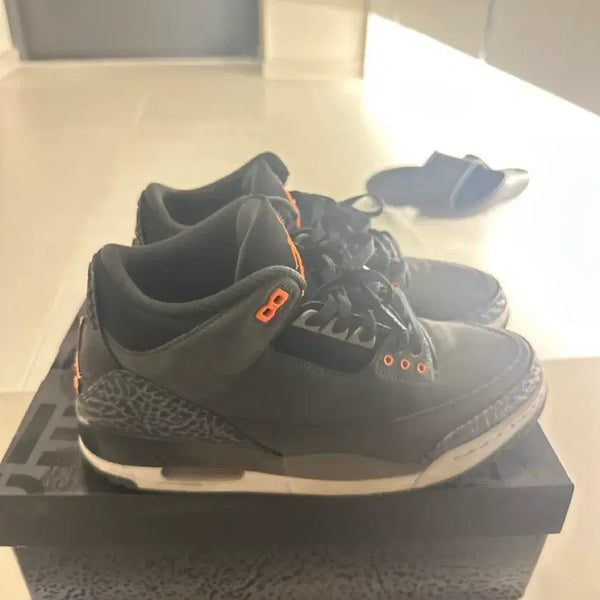 [BUNJANG] Air Jordan 3 Retro 'Black Cement Orange' Sneakers / 조던3 레트로 블랙 시멘트 오렌지