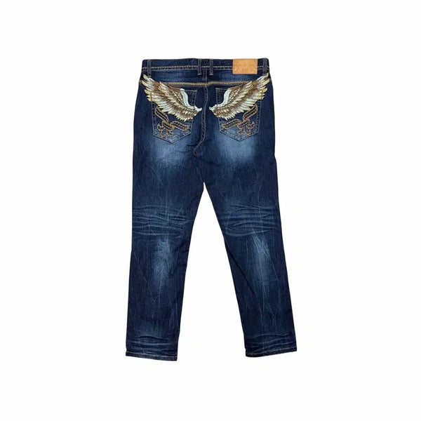 [BUNJANG] Cloud72 Flying Wing Span Denim Pants Vintage (Size 36) / 클라우드72 플라잉윙 스판 데님 팬츠 빈티지 바지 (36)