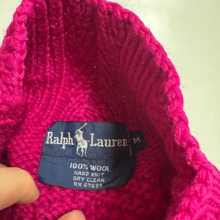 [BUNJANG] Polo Ralph Lauren Low Gauge Knit M Magenta / 폴로 로우게이지 니트 M 사이즈
