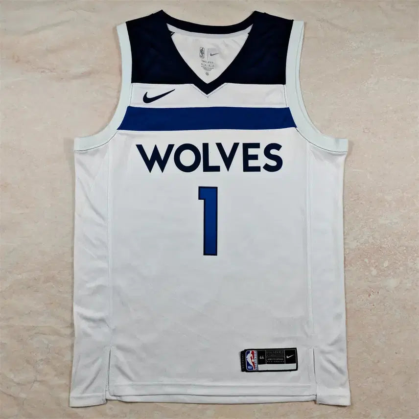 [BUNJANG] NBA Minnesota Timberwolves #1 Basketball Jersey Regular White / NBA 핫픽스 농구 유니폼 팀버울브스 1호 볼 레귤러 화이트