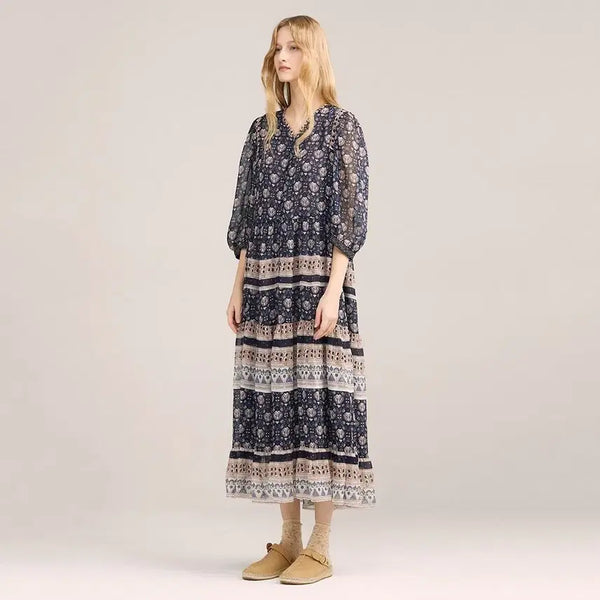 [BUNJANG] Thursday Island Tiered Long Dress / 써스데이아일랜드 티어드 롱원피스
