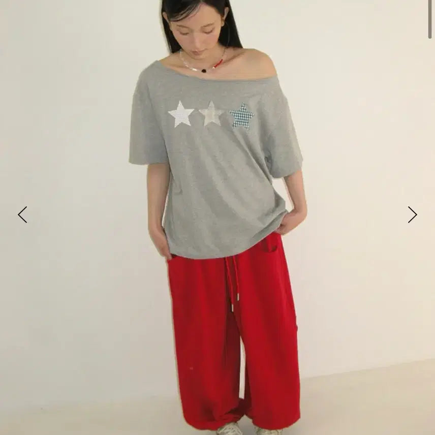 [BUNJANG] RonRon Off-Shoulder T-Shirt / 새상품)론론 오프숄더 티셔츠