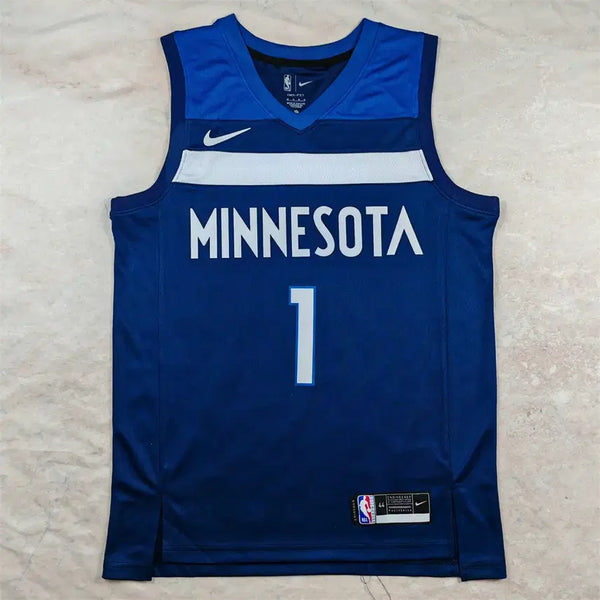 [BUNJANG] NBA Timberwolves Basketball Jersey #1 Anthony Edwards Regular Blue / NBA 핫픽스 농구 유니폼 팀버울브스 1호 볼 레귤러 블루