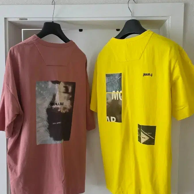 [BUNJANG] Juun.J Back Printing Short Sleeve T-shirt Yellow 46 / 준지 백프린팅 반팔 옐로우 46