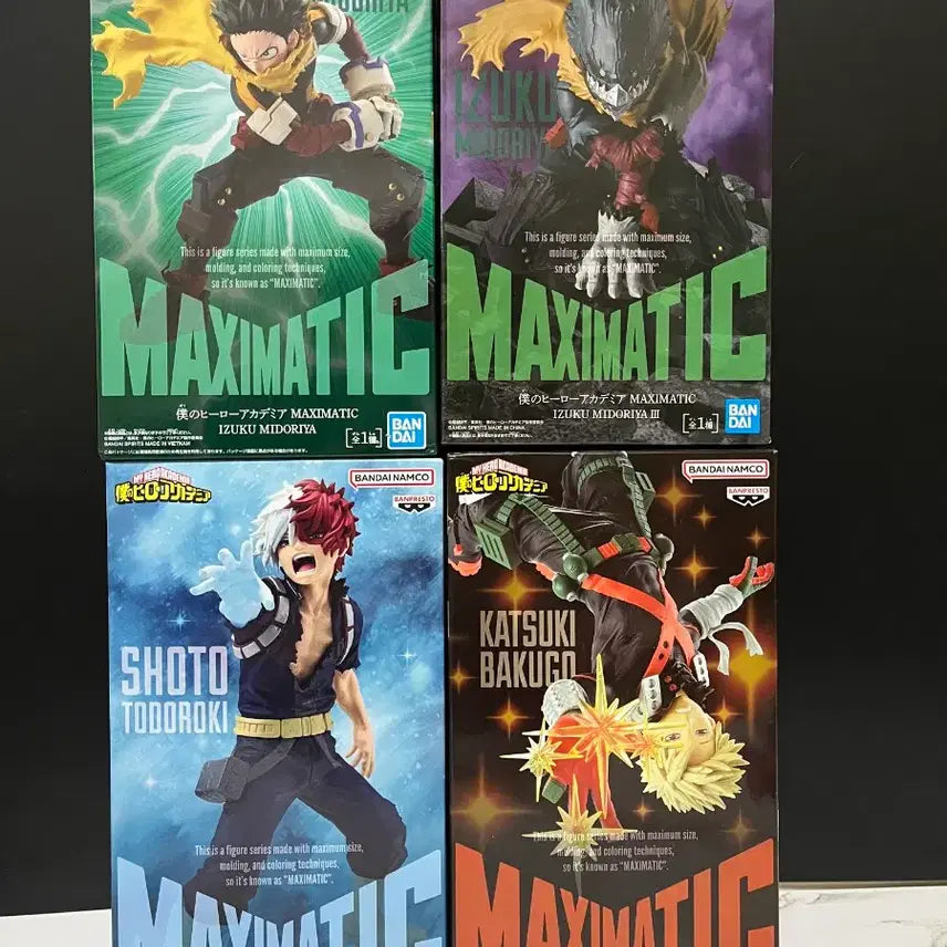 [BUNJANG] My Hero Academia Maximatic Izuku Midoriya, Katsuki Bakugo, Shoto Todoroki Figures Bundle Set / 나히아 맥시매틱 미도리야 데쿠 바쿠고 쇼토 피규어 반프 일괄