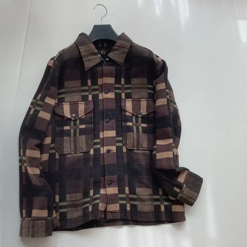 [BUNJANG] RRL Pattern Jacquard Overshirt L / rrl 패턴 자카드 오버셔츠 L