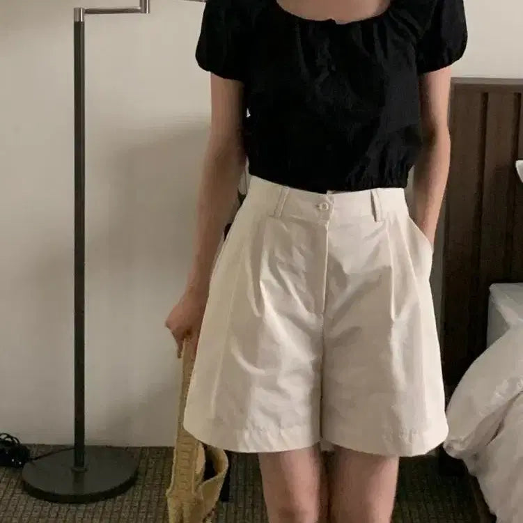 [BUNJANG] Bergamot Square Blouse Black / 베르가못 스퀘어 블라우스 블랙