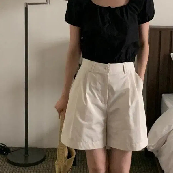 [BUNJANG] Bergamot Square Blouse Black / 베르가못 스퀘어 블라우스 블랙