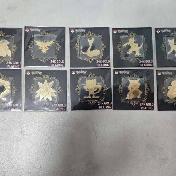 [BUNJANG] Pokemon 24k Ddiddung Seal Bundle Set or Individual Sale / 포켓몬 24k 띠부씰 10장 일괄 또는 개별 판매