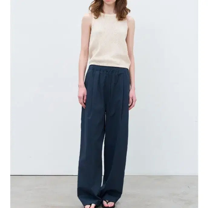 [BUNJANG] Known Better String Cotton Pants Navy S / 노운베러 스트링 코튼 팬츠 네이비S