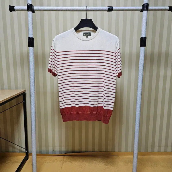 [BUNJANG] Boogie Holiday Knit Cotton Striped Shirt / 부기홀리데이 니트 코튼 M