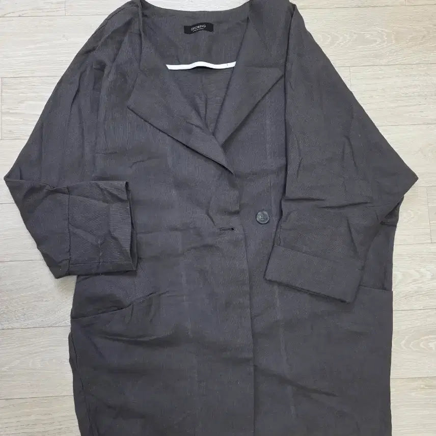 [BUNJANG] Linen 3/4 Sleeve Jacket / 린넨 칠부쟈켓 새거 77-88
