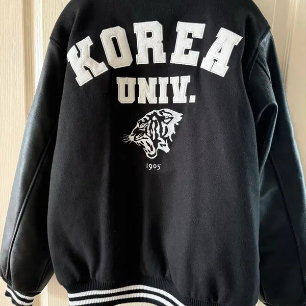 [BUNJANG] Korea University Black Varsity Jacket / 고려대 과잠 흑잠