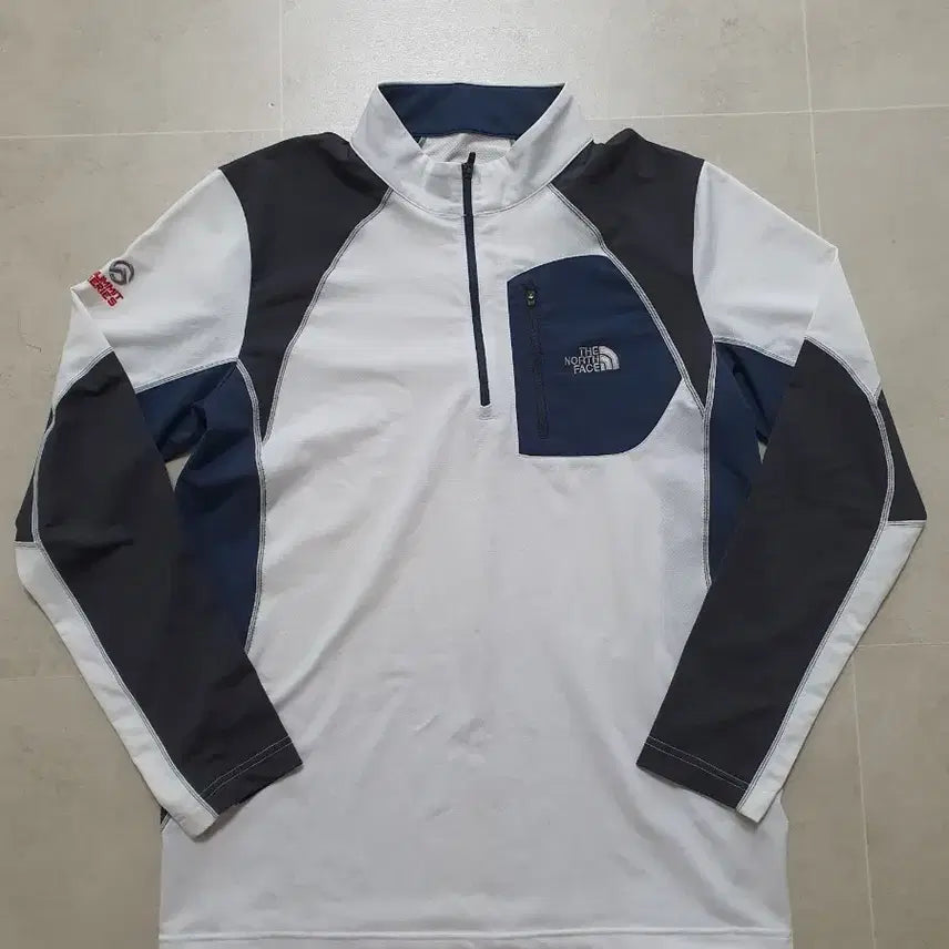 [BUNJANG] The North Face Summit Series Pullover White/Navy/Charcoal / 노스페이스 서밋 시리즈 풀오버 화이트/네이비/차콜