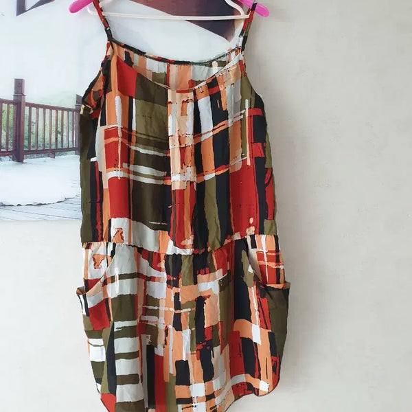 [BUNJANG] Sheer Chiffon Dress - Size M (55-66) / 나시 쉬폰 원피스 66 m 정가3만