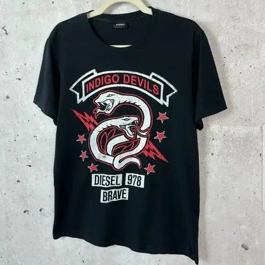[BUNJANG] Diesel Black Short Sleeve T-Shirt / 디젤검정반팔티.  S