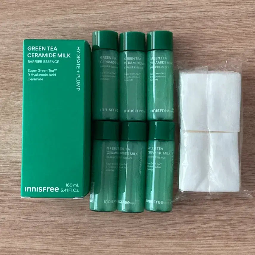[BUNJANG] Innisfree Green Tea Milk Essence & Essence Pad Set / 이니스프리 그린티 밀크 에센스160+150+에센스패드