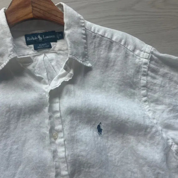 [BUNJANG] Polo Ralph Lauren White Linen Shirt / 폴로 화이트 린넨 셔츠