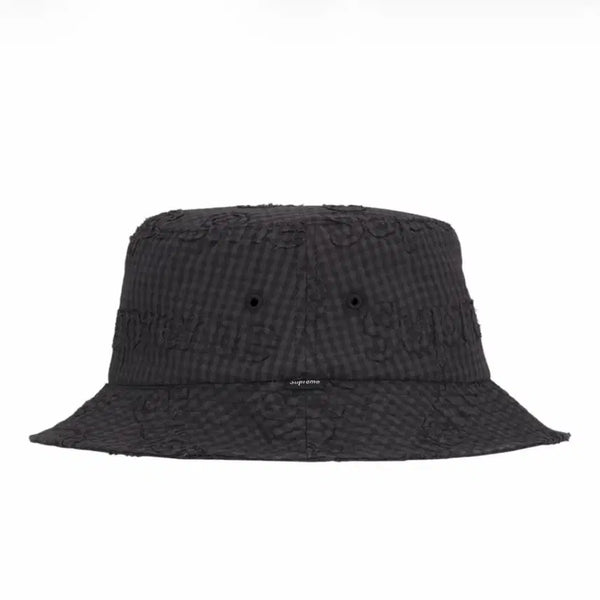 [BUNJANG] Supreme Monogram Gingham Crusher Hat Black M/L / 슈프림 모노그램 깅엄 크러셔 블랙 26SS