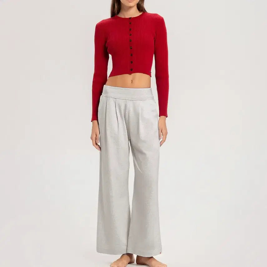 [BUNJANG] Boodimoodra Fortune Straight Pants Melange Grey / 부디무드라 포춘 스트레이트 팬츠
