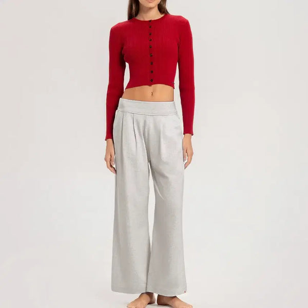 [BUNJANG] Boodimoodra Fortune Straight Pants Melange Grey / 부디무드라 포춘 스트레이트 팬츠