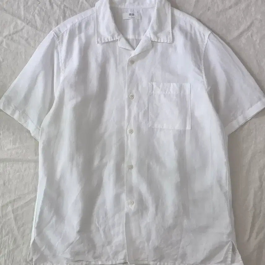 [BUNJANG] Uniqlo Linen Blend Short Sleeve Shirt / 일본 유니클로 반팔 셔츠 일본빈티지