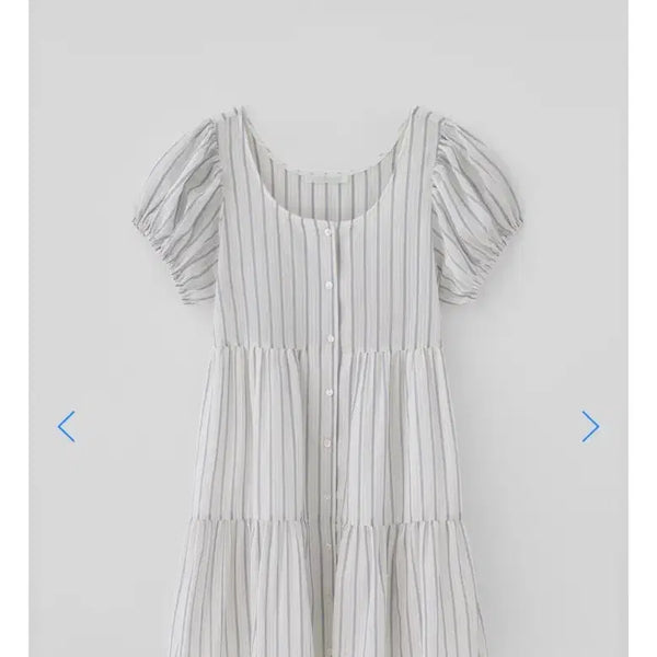 [BUNJANG] Tannat T/T Bri Puff One-Piece Dress (Stripe) / 타낫 T/T Bri puff one-piece (stripe)