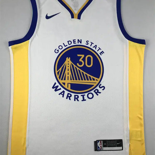 [BUNJANG] NBA Warriors Stephen Curry #30 White Basketball Jersey Tank Top / NBA 브레이브스 30번 스테판 커리 화이트 농구복 핫팩 나시