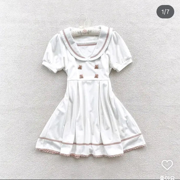 [BUNJANG] Owol Vintage Doll Sailor Dress / [8월 16일까지만 판매]오월빈티지 디어리 곰돌이 세일러 원피스(일본 빈티지)