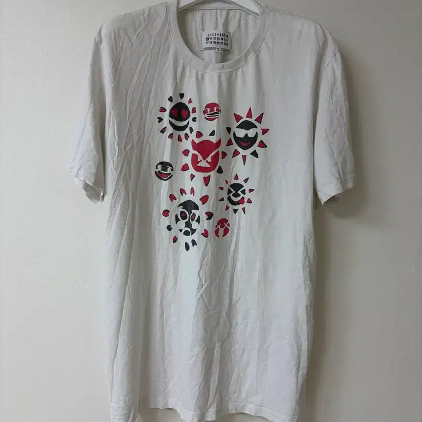 [BUNJANG] Maison Margiela Sun Print T-Shirt White / [52] 마르지엘라 썬프린트 반팔 티셔츠 화이트