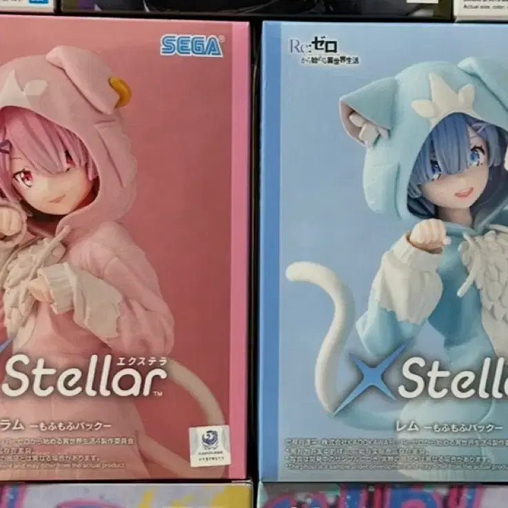 [BUNJANG] SEGA Re:Zero Ram/Rem Cat Hoodie Figure Set / SEGA Re: 제로 렘/람 피규어