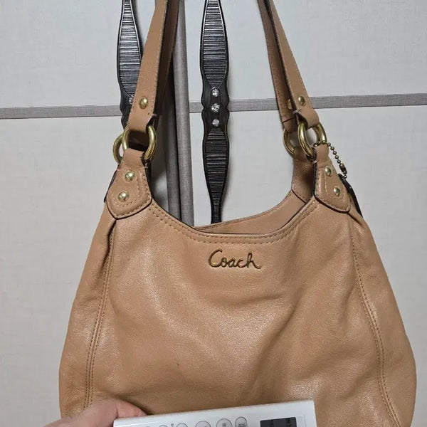 [BUNJANG] Coach Women's Leather Tote Bag Beige / 코치 여성 토트백 베이지색