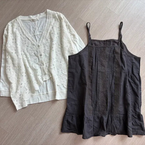 [BUNJANG] SM2 Linen Blend Cardigan and Camisole Set / sm2가디건+사만사모스 린넨 나시